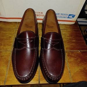 NEW Allen Edmonds Black Polished Leather Walden Penny Loafers USA Mens 10 B